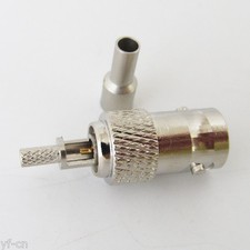 50pcs BNC Female Crimp RF Coaxial Straight Window Connector for RG174 RG316