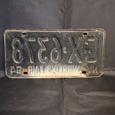 地下鉄の標識 - アンティーク、レトロ、ヴィンテージ Vintage 1964 NY Worlds Fair License Plate GX-6378 World's Fair