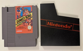Nintendo NES Spiel Donkey Kong CiB mit T&uuml;te und Kassenbon aus dem Gesch&auml;ft 1994