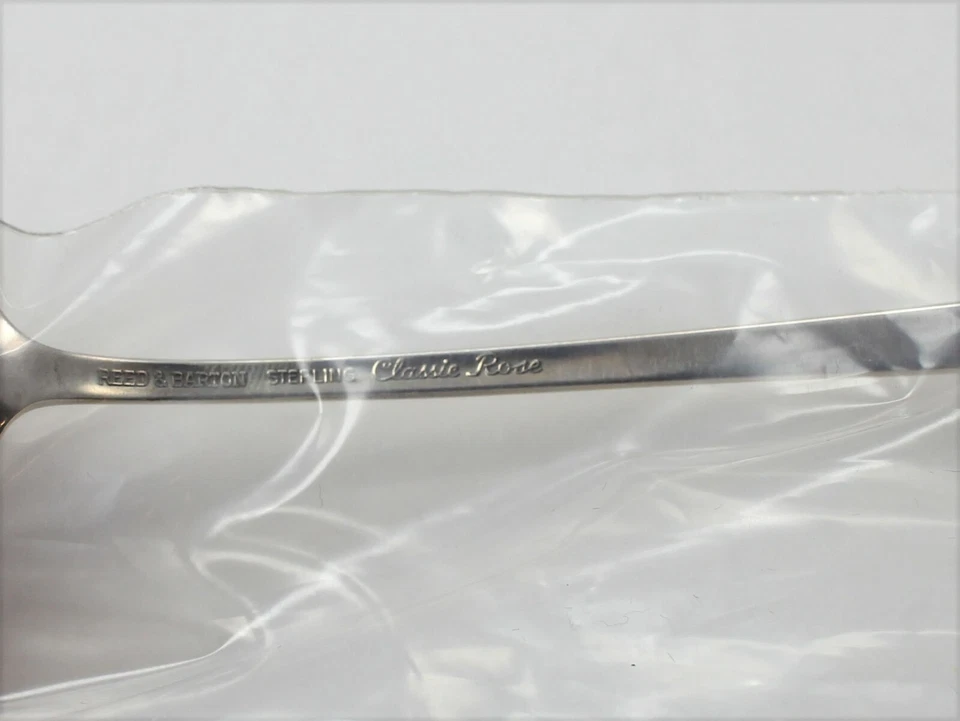 Reed & Barton Clásica Rosa Plata Esterlina Cuchara de Té Helada - 7 1/2" - Nueva Foto 3 de 3