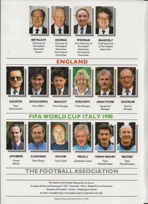 Brochure Officielle Coupe Du Monde 1990 - Angleterre - Avec Autographes Vintage