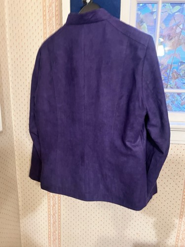lot of 3 studio works ladies blazer / suit coat /purple /rust / red 16 XL - Picture 3 of 7