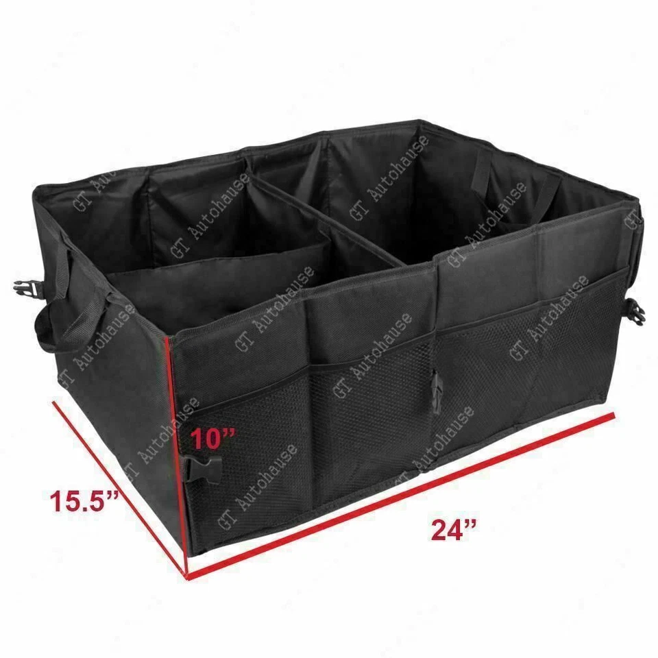 Car Trunk Organizer Cargo Suv Truck Storage for Groceries Folding Collapsible - Image 2 of 4