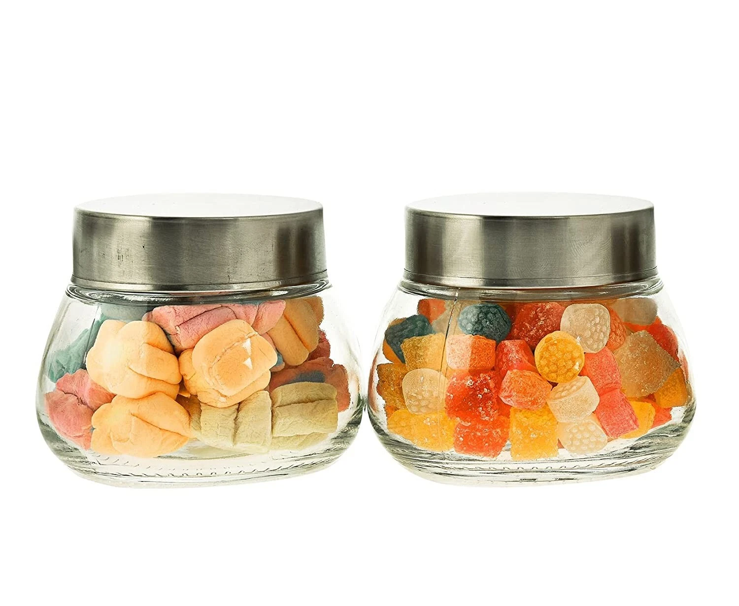 Oval Kitchen Storage Glass Containers With Steel Lid 300 ml Grocery Pack Of 2
Opens in a new window