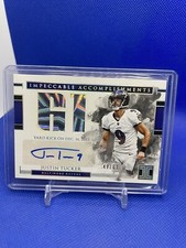 Justin Tucker 2018 Panini Impeccable /61 Auto Accomplishments SP Ravens