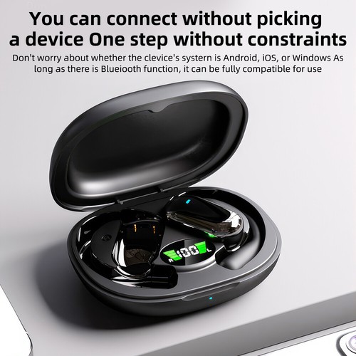 Wireless Bluetooth 5.4 Open Ear Earphones Sports Headphones Gym Earbuds with Mic - Picture 13 of 14