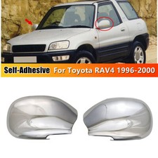 ABS Chrome Rearview Side Mirror Cover Trim Cap For Toyota RAV4 1996-2000