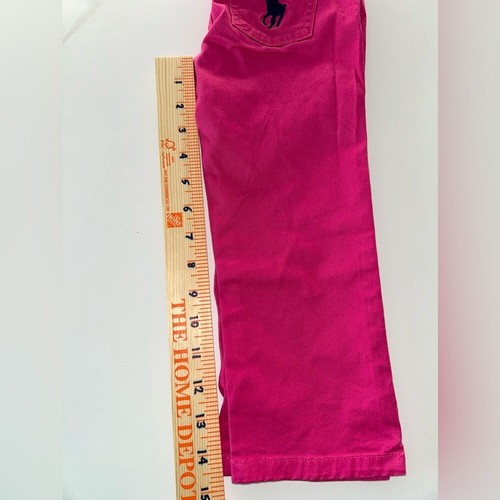 Polo Ralph Lauren Girls hot pink chino pants adjustable waist pony logo size 5 - Picture 8 of 8