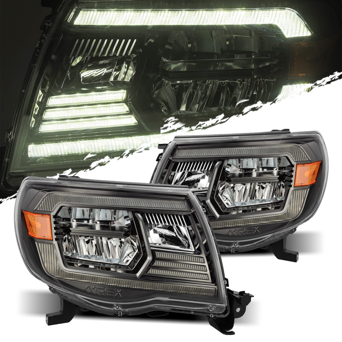 05-11 Toyota Tacoma PRO-Series Projector Headlights Black - Dab Custom