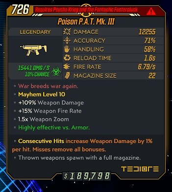 Borderlands 3 🔥Buy 1, Get 1 Free🔥 Any Level 72 SMGs - Any Anointment DLC4 - Picture 151 of 225