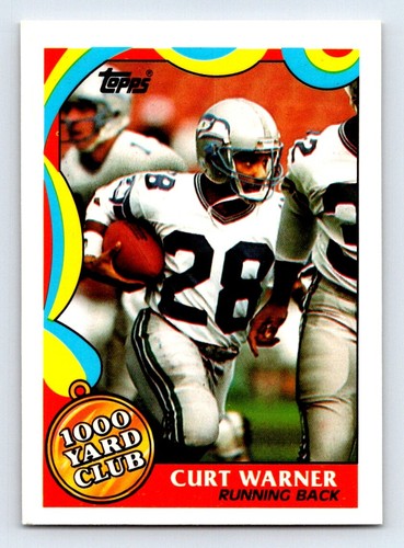 1989 Topps Curt Warner #22 *1000 Yard Club* Seattle Seahawks - Picture 3 of 4