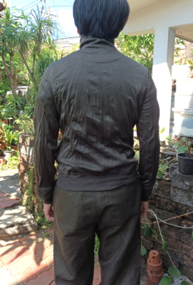 た*ま様 in the attic homme wzip jacket arch In The Attic Rockers Garment Japan Green Wrinkle Jacket Sz M | eBay
