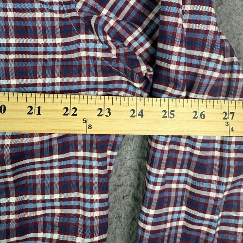 Brooks Brothers Oxford Button-Down Shirt Mens L Purple Plaid OCBD Regent Logo - Picture 6 of 8