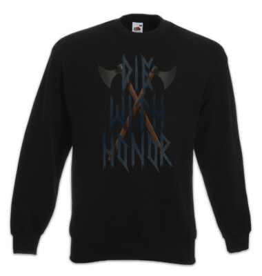 Crossed Viking Axes Sweatshirt Pullover Valhall Valhalla Axe Vikings Odin Odhin