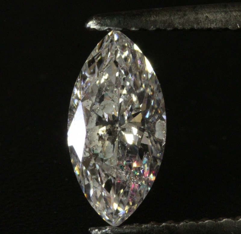 Natural EGL certified Clarity Enhanced .91ct marquise EGL loose diamond SI3 F