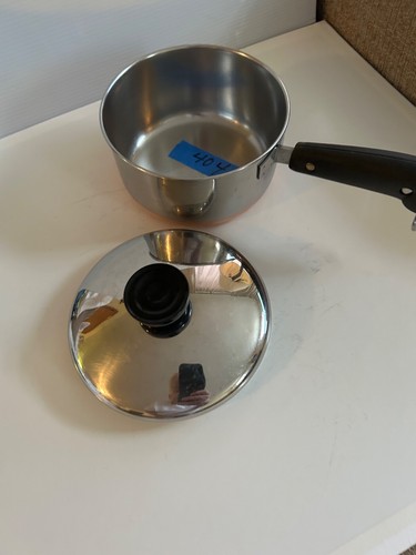 VINTAGE 1801 Revere Ware 1 QT Sauce Pan Pot Copper Clad Bottom  with/LID VINTAGE - Bild 7 von 15