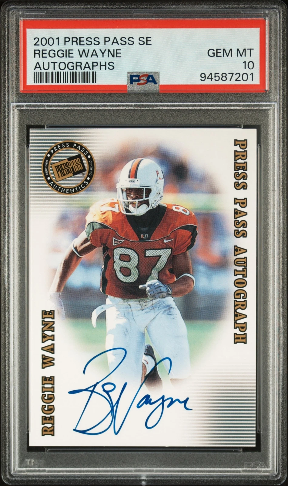 Reggie Wayne Press Pass Se Autographs # Autographs