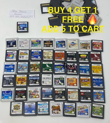 #ad Original Nintendo DS 3DS Games Video Games Buy 4 Get 1 Free Tested Working $8.96