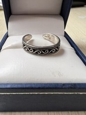 Bague d'orteil réglable en argent massif 925 
