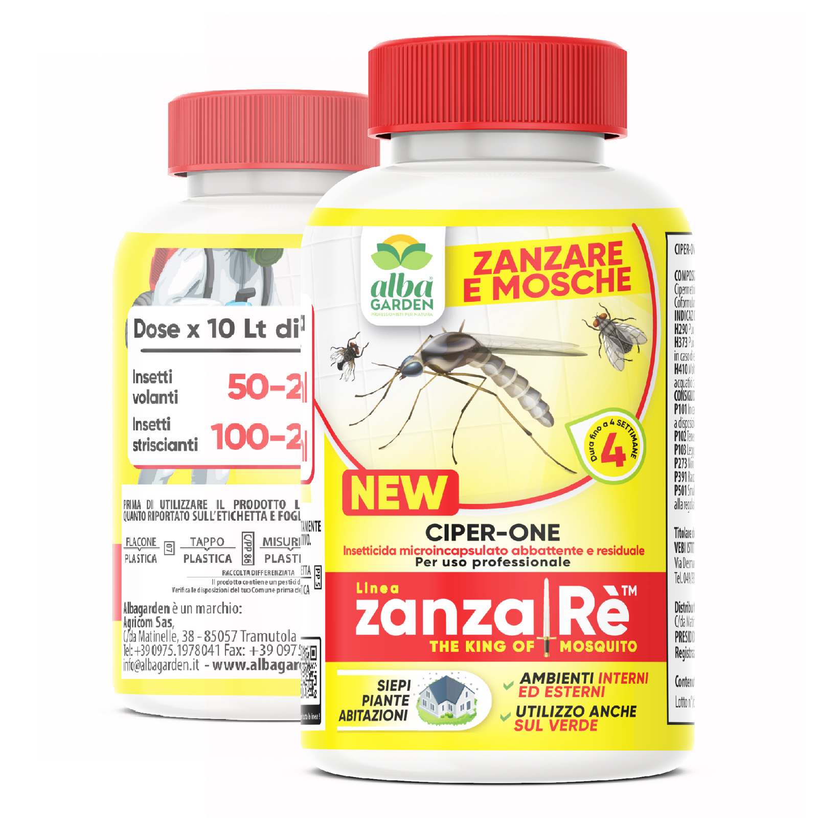 Insetticida Cipermetrina per Zanzare Tigre Mosche Formiche Scarafaggi 250 ml