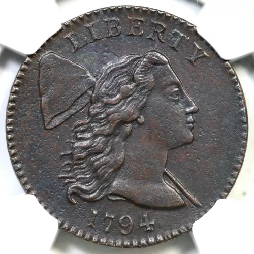1794 S-22 NGC AU Details Liberty Cap Large Cent Coin 1c