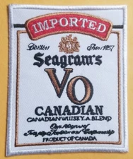 Seagram's VO Canadian Whiskey Embroidered Patch worldwide approx 2.75x3.25"