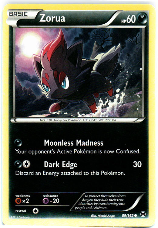 Pokemon - Zorua - 89/162 - Common - XY - BREAKthrough - NM