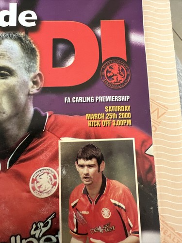 2000 Middlesbrough V Sheffield Wednesday Football Programme - Picture 2 of 3