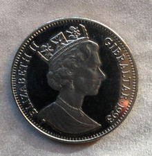 Gedenkmünze Gibraltar 1 Crown 1993 Elizabeth II. Winter Games Lillehammer 1994