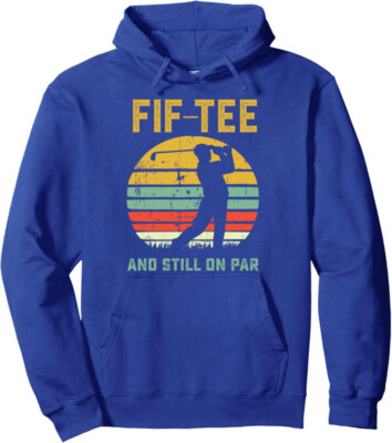 Fifty Year Old Golfer Humor Turning Birthday Gift Unisex Hooded Sweatshirt