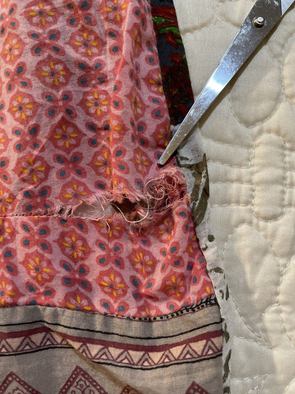 Womens Patchwork Pants SMALL Hobo BOHO Hippie Fun… - image 10