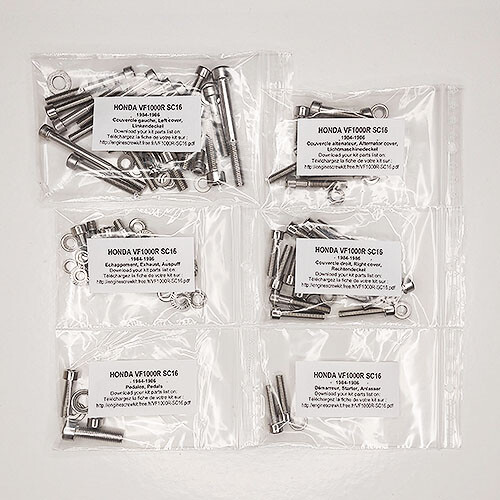 Kit visserie carter pour révision moteur Honda VF1000R SC16