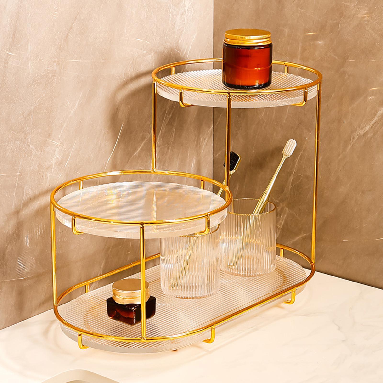 3 Layer Acrylic Tray Cosmetic Storage Tray for Cosmetics Bathtub Living