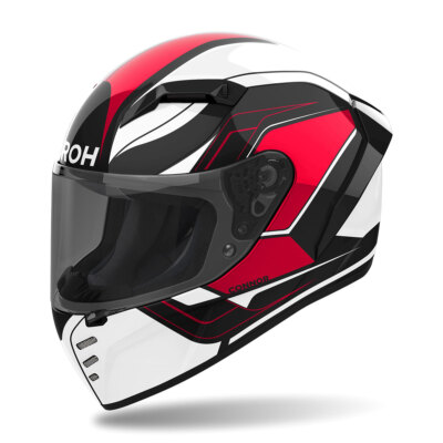 Integral Helm AIROH Connor Dunk Weiß Schwarz Glanz Rot