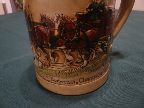 1980 Vintage Budweiser Champion Clydesdales Stein St. Louis MO "Ceramarte" - Picture 13 of 16