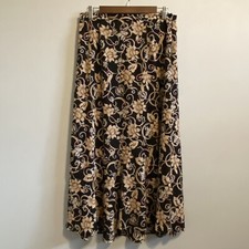 SAG HARBOR Women  s Vintage Floral Midi Skirt Size 14