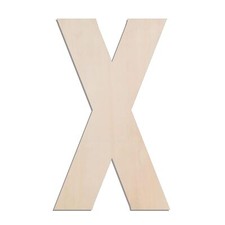 17 Inch Large Wooden Letter X 1/4 in Thick Big Wood Letter for Crafts and Wal...