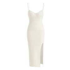 NWOT Cider Off White Bodycon Lightweight Sexy Sweater Dress