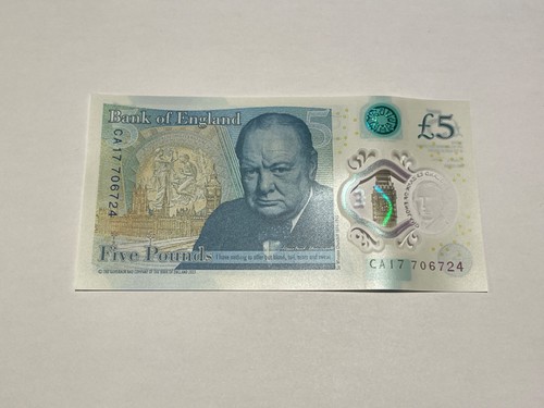Billet Royaume-Uni 5 livres Pounds 2023 Neuf UNC Charles III (191-41/A6-27) - Imagen 2 de 2
