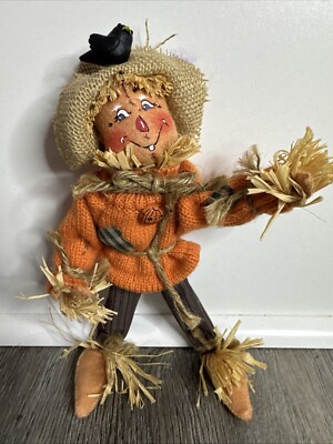 Annalee Scarecrow Doll Fall Decor Burlap Straw Accents Seasonal Collectible NWOT