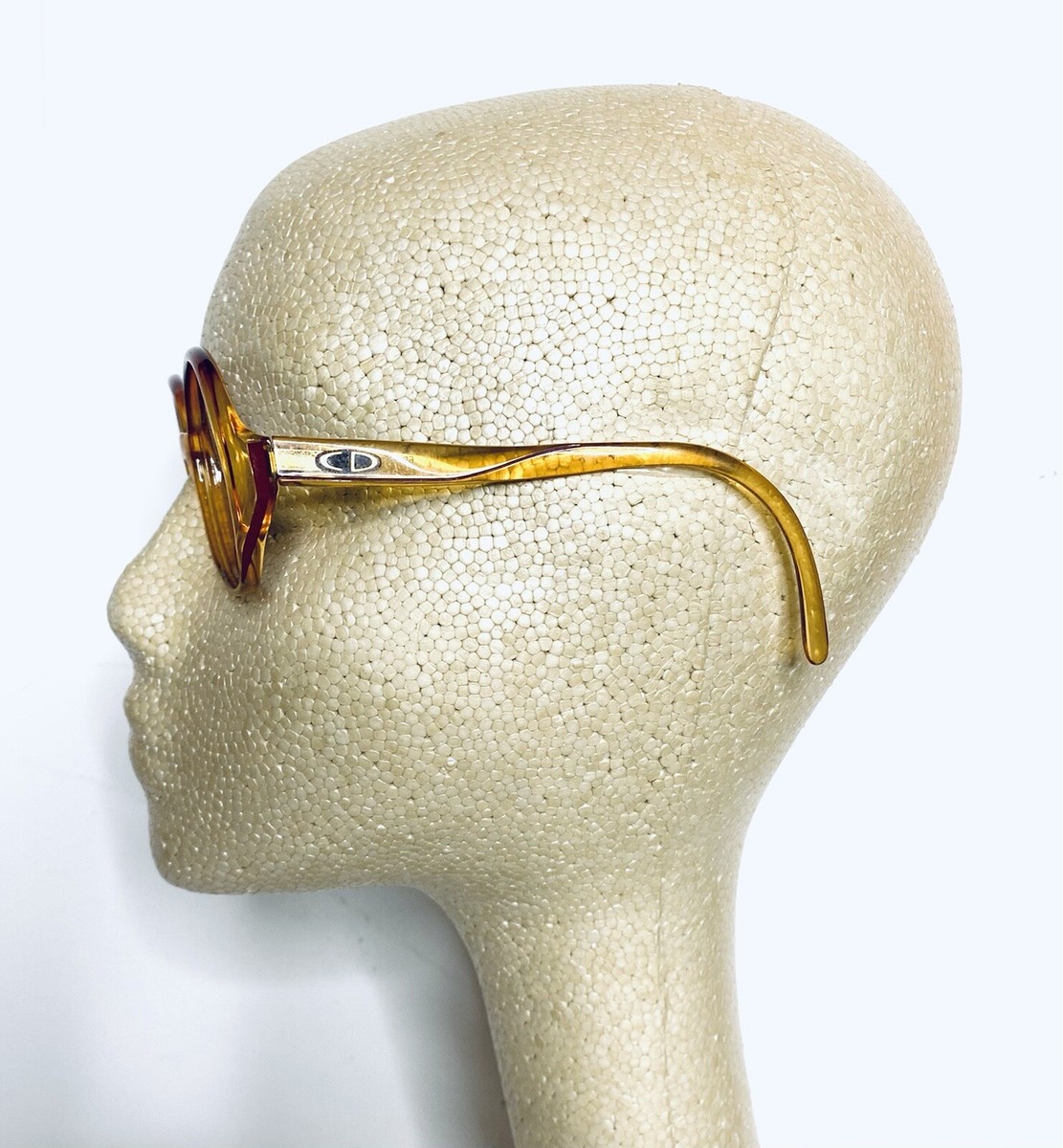 VTG Christian Dior Amber Orange Lucite Butterfly Glasses