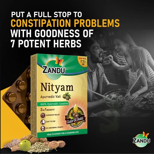 3x Zandu Nityam 30 Tabs For Healthy Digestion, Relief Constipation &Stomach Care - Picture 6 of 8