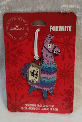 Hallmark 2020 Fortnite Loot Llama  Flat Metal Ornament Christmas Tree Gamer Gift