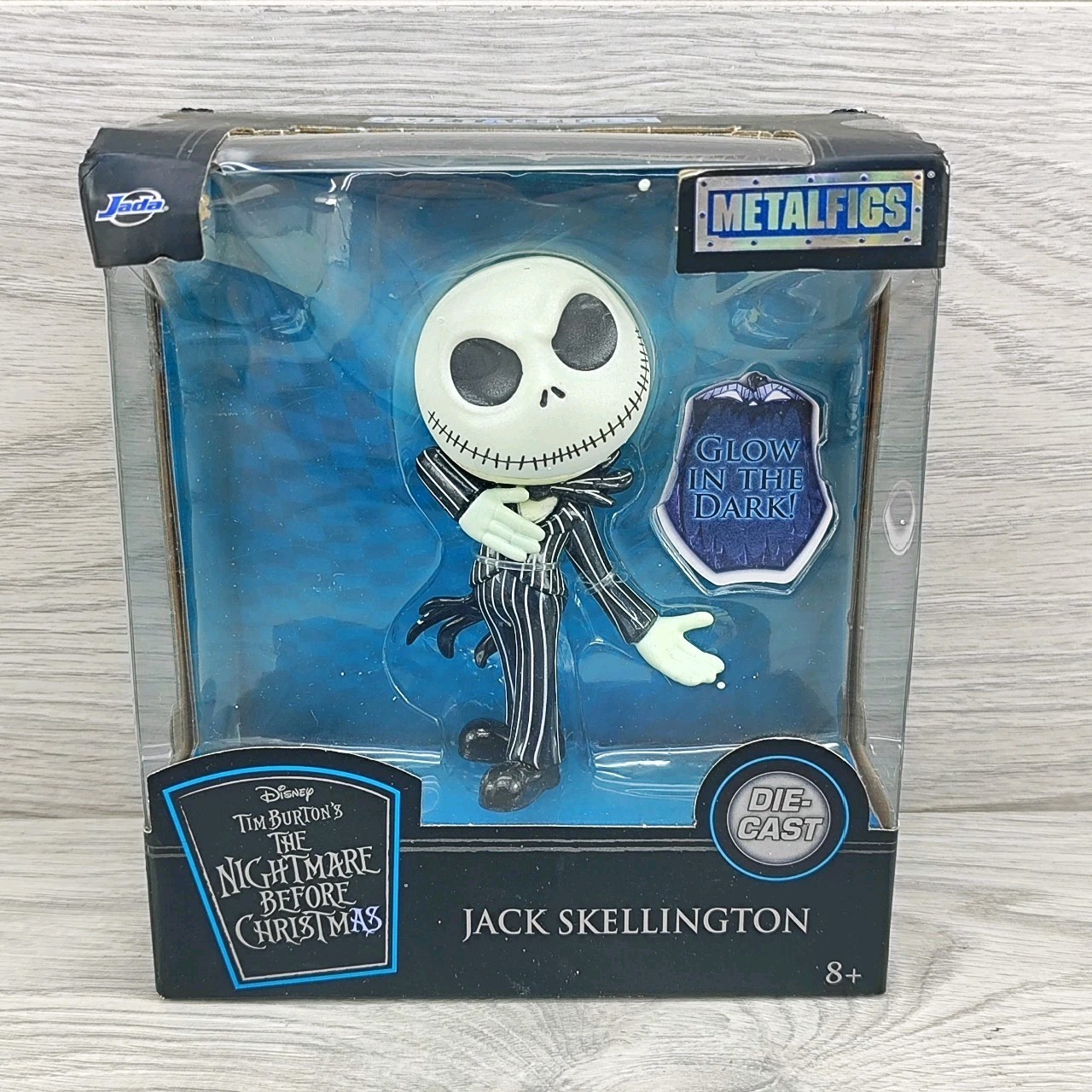 Nightmare Before Christmas Jack Skellington MetalFigs Jada Glow in Dark Figure