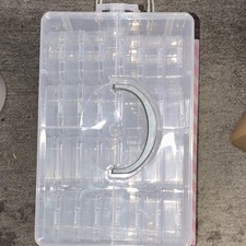 VU Bead Organizer Box 112 Pcs Clear Plastic Storage Case for Jewelry