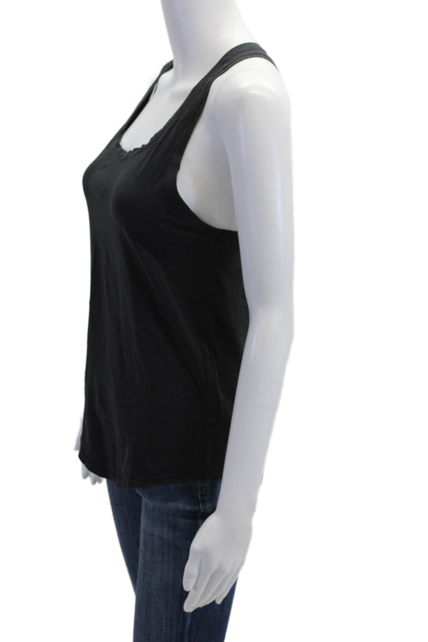 Lululemon Womens Basic Black Tank Polyester Round… - image 2