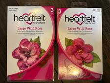Heartfelt Creations Large Wild Rose Dies  Cling Stamps Set HCD1-7290 HCPC-3907