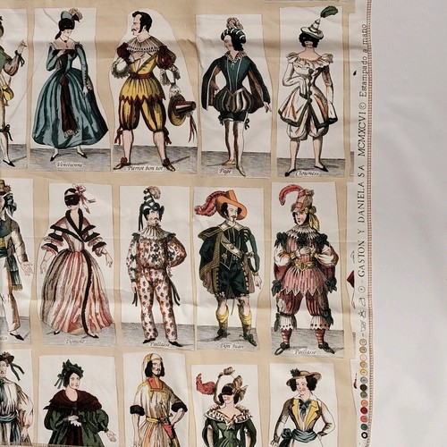 Gaston Y Daniela Designer Fabric Sample Costume Design Tabaco Paper 1996 - Picture 6 of 8