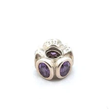 Pandora “ALE” Purple CZ Oval Lights Charm, 3.3g