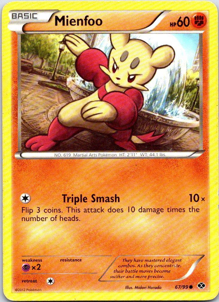 Mienfoo 67/99 Common Next Destinies Pokemon HP